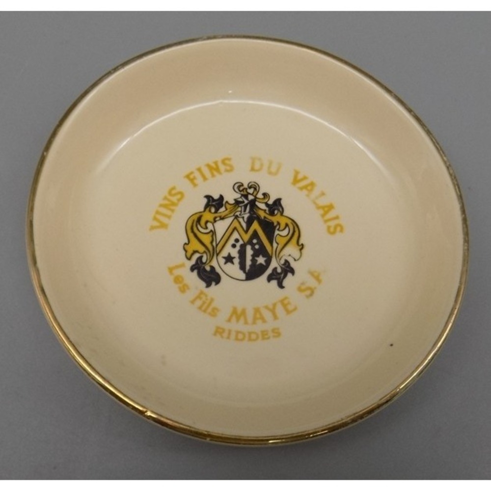 Vintage Swiss Ashtray Winery Riddes Les Fils Maye S. A. Vins Fins Du Valais